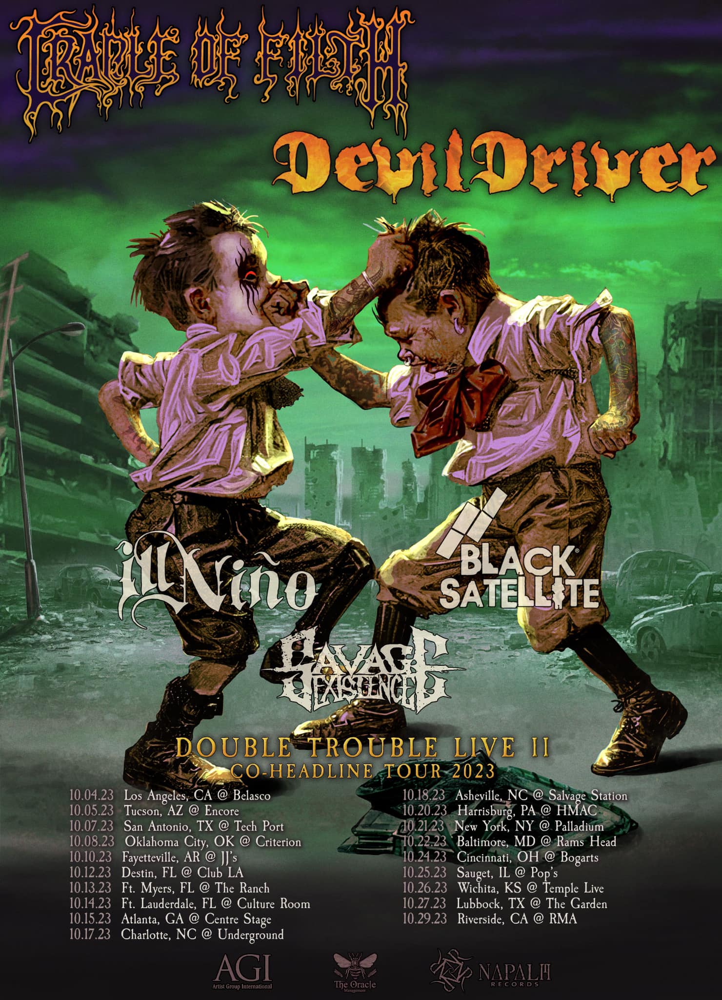Cradle of Filth tour dates.